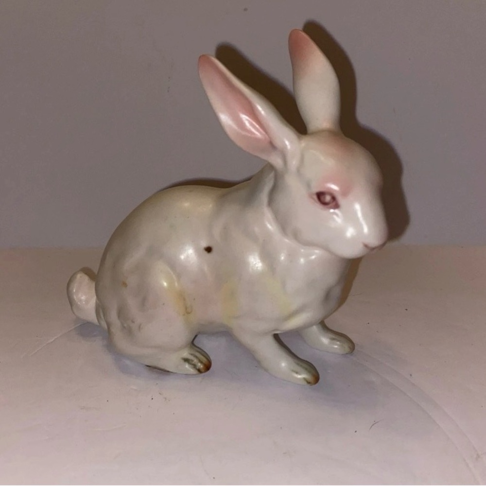 Vintage Lefton H880 White Bunny Rabbit Hare Figurine